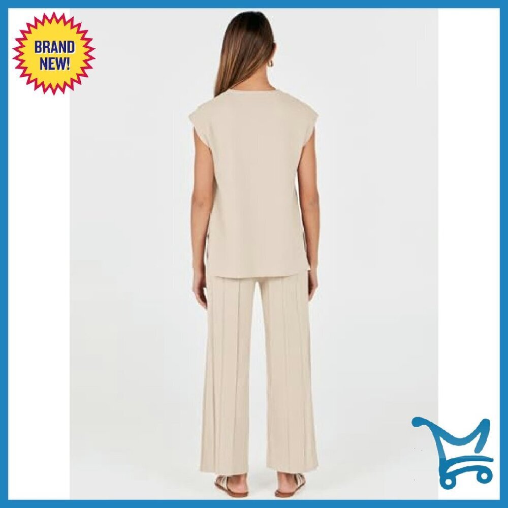 Knit Sweater Vest Pant Lounge Set Size S Casual Comfort - Picture 6 of 8